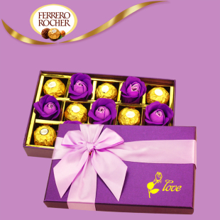 费列罗巧克力礼盒装 8粒 七夕情人节三八节礼物 玫瑰花喜糖成品
