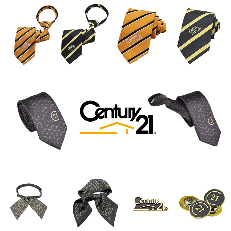 21世纪不动产司徽领带丝巾C21徽章CENTURY21业务员销售领带领结