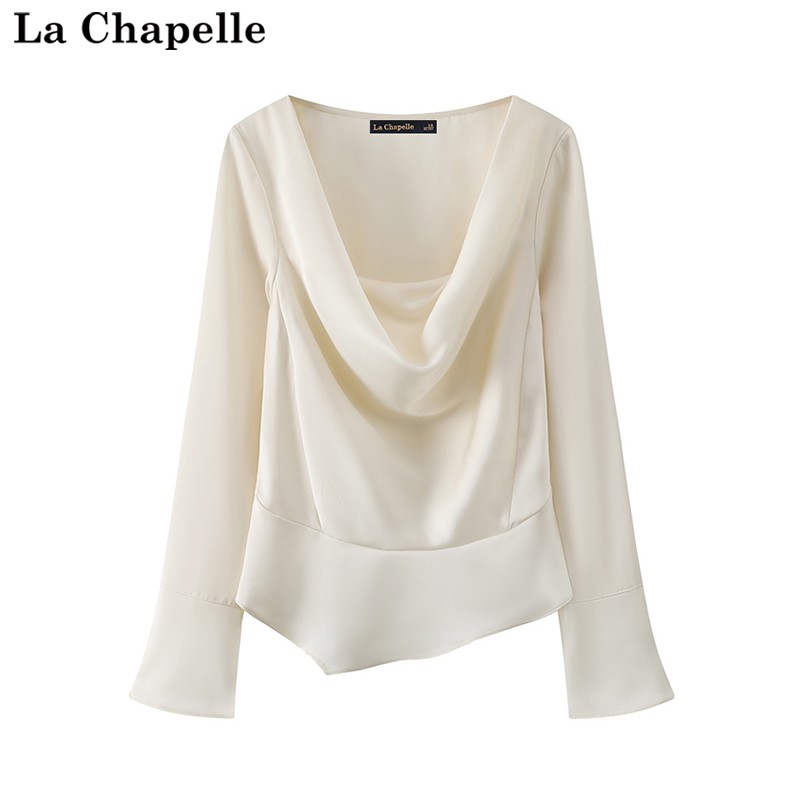 衬衫 女装 新款 Chapelle春季 气质垂感荡领罩衫 摩登法式 拉夏贝尔