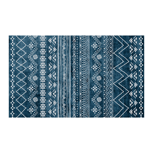 摩洛哥风蓝色耐脏易打理短绒 北欧ins地毯客厅卧室沙发茶几垫 新款