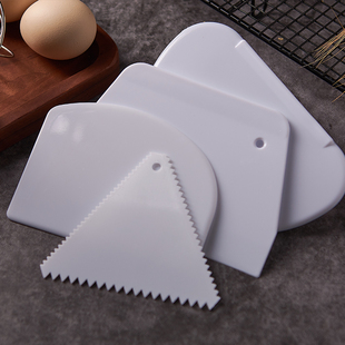 刮刀 刮片 平刮板 食品级塑料梯形刮板 和面基础工具 烘焙工具
