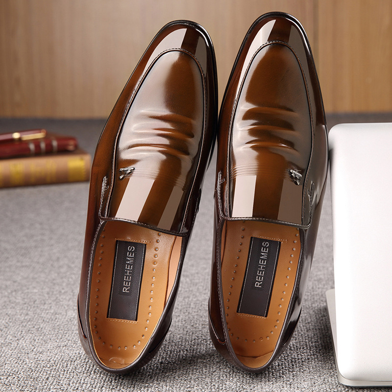 商务皮鞋 优质品质男鞋 子 正装 2024春秋男士 办公室鞋 亮色亮皮新款