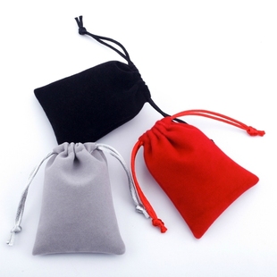 袋红色绒布袋福袋包手串锦囊核桃文玩袋束口小布袋 新年首饰品包装