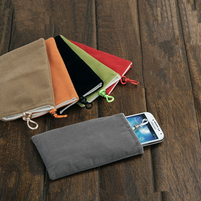 厚绒手机保护袋适用苹果15pro 11防摔套 max手机壳iPhone14