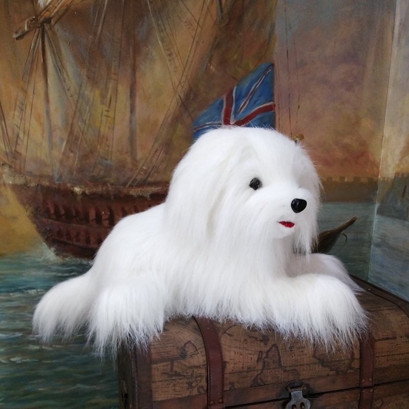 贵宾狗 设计吉祥物 订做毛绒玩具 包邮 厂家直销 白色长毛狗西施狗