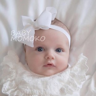 3岁女婴儿头饰儿童发饰 宝宝发带韩国手工织带大蝴蝶结可爱公主0