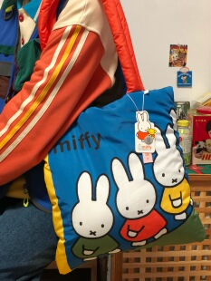 原创设计米菲双面单肩帆布女包可爱兔子大容量百搭学生布包 春夏款