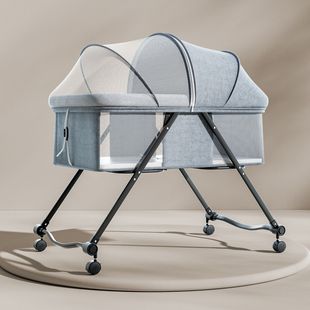 清仓捡漏多功能可折叠婴儿床移动便携宝宝新生儿3岁摇篮床带轮子0