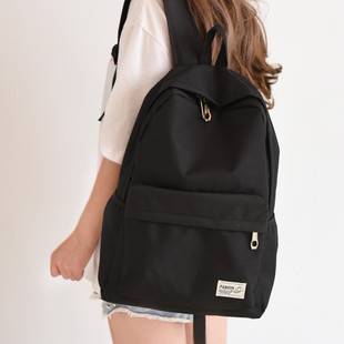 日系韩版 双肩包女书包高中学生校园大容量简约旅行男背包电脑包潮