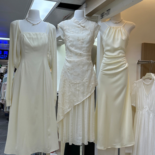 十三行女装 新款 小众设计不规则长裙 国风假两件旗袍连衣裙女新中式
