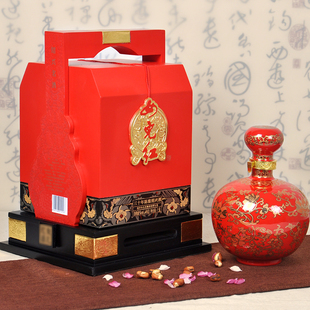 绍兴女儿红黄酒中国红三十年陈酿30年珍藏花雕酒礼盒装 顺丰 包邮