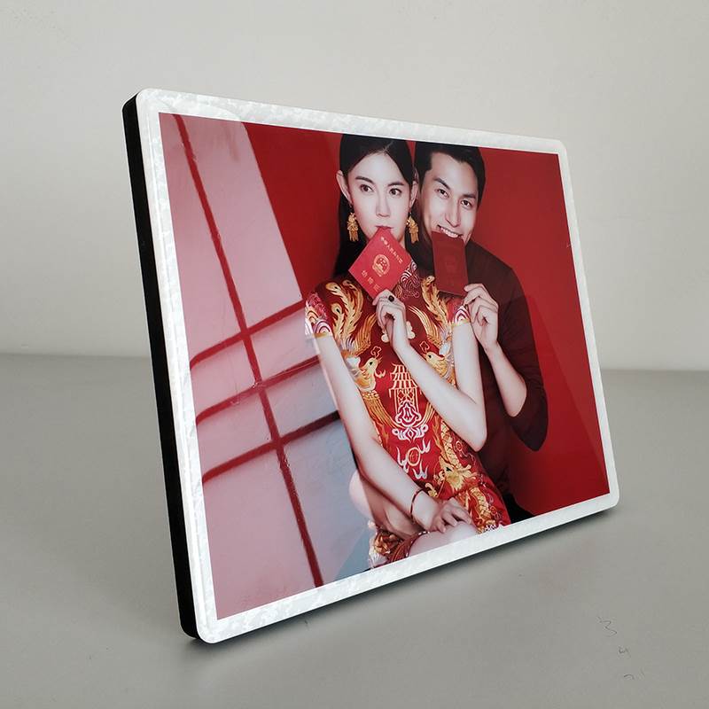 大韩烤瓷水晶摆台洗照片做成相框定制摆件婚纱照制作相片放大挂墙