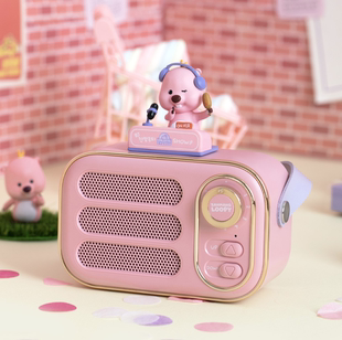 Loopy露比海狸便携手机蓝牙音响带收音机创意礼物品 韩国Zanmang