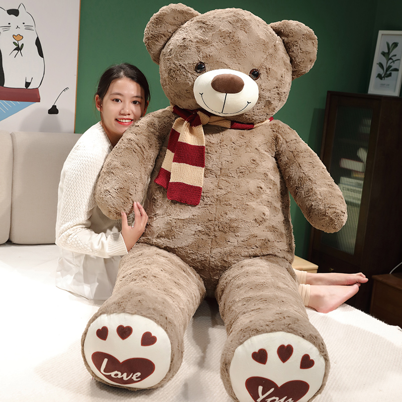 大号泰迪熊猫公仔可爱毛绒玩具抱抱熊玩偶床上睡觉抱枕生日礼物女
