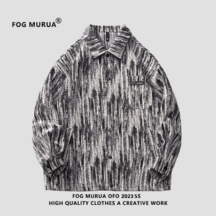 FOG 新款 美式 MURUA泼墨情侣工装 牛仔外套男秋季 高级感宽松夹克潮