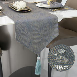 轻奢餐桌桌旗现代简约电视柜布艺盖布北欧茶几台布新中式 床旗定q.