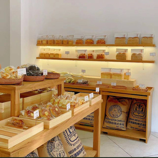 面包柜展示柜面包中岛柜木质蛋糕店模型展示柜烘培边柜展示柜商用