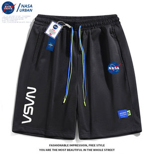 潮牌沙滩裤 七 NASA 夏季 URBAN联名短裤 男美式 宽松休闲运动裤 2024款