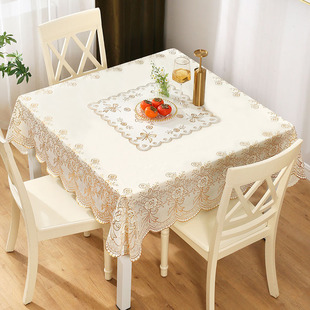 桌布防水防油免洗正方形餐桌布PVC塑料茶几布八仙桌台布防滑桌垫