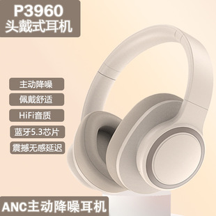 ANC主动降噪超长无线音乐耳麦3D立体耳套 蓝牙耳机头戴式 跨境爆款