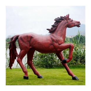 玻璃钢动物马造型大型雕塑定制广场小区地产模型展览
