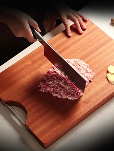 乌檀木菜板家用实木案板切菜肉垫板厨房商用加厚防滑双面刀板砧板