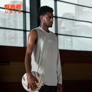 篮球训练速干宽松透气单臂健身服 投篮服男美式 有志者UZIS运动长袖