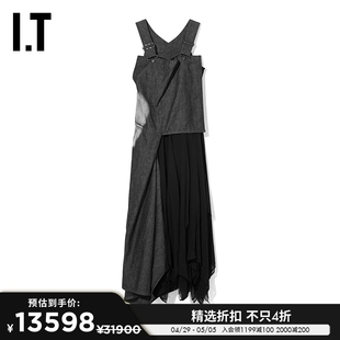背带连衣裙个性 Yamamoto女装 潮流解构叠层拼接长裙05808 Yohji