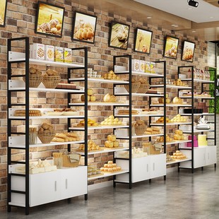 速发面包柜面包展示柜中岛柜蛋糕店糕点展示架陈列架多层边柜面包