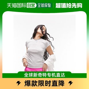 灰色 香港直邮潮奢 everyday Topshop T恤 长款 女士