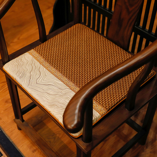 凉席坐垫透气藤竹席椅垫夏天 红木沙发坐垫实木圈椅茶椅垫夏季 中式