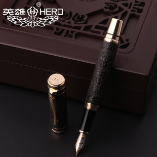 18K金笔 男女紫檀木盒包装 送礼限定款 18K金笔2189钢笔 英雄HERO