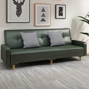 皮革沙发可折叠两用客厅沙发双人三人 租房沙发床小户型布艺床整装