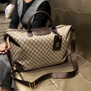 香港正品 包包2024新款 休闲手提旅行包女大容量真皮斜挎托特包 时尚