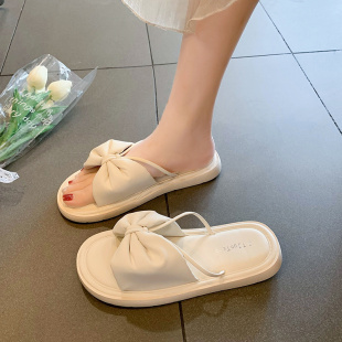 小众女士仙女风外穿拖鞋 法式 夏季 高级感平底凉鞋 爆款 2024新款 女款