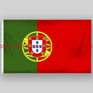 欧洲杯24强2024足球葡萄牙国旗C罗国家队队旗旗帜旗子Portugal