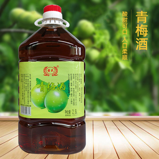 甜型梅子酒水果子酒低度女士酒12度5斤 贵州青梅酒2.5L大桶装