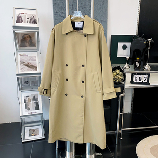 休闲洋气 韩版 中长款 外套纯色保暖百搭风衣时尚 新款 2.4斤秋季