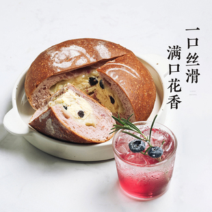 枣叔 店玫瑰蓝莓奶酪欧包芝士夹心手作面包软欧代餐早餐零食糕点