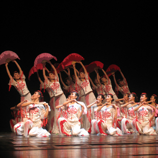 演出服女子群舞古典舞扇子舞台服装 新年梦里寻她千百度舞蹈服装