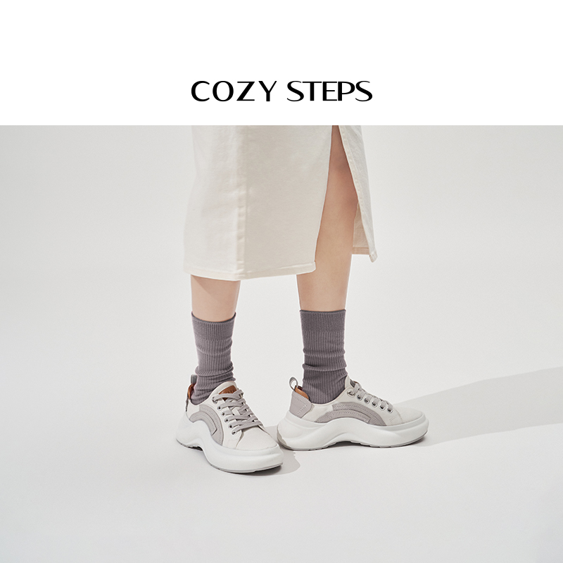 女 运动休闲鞋 新款 春季 5173 硫化鞋 STEPS可至 厚底舒适老爹鞋 COZY