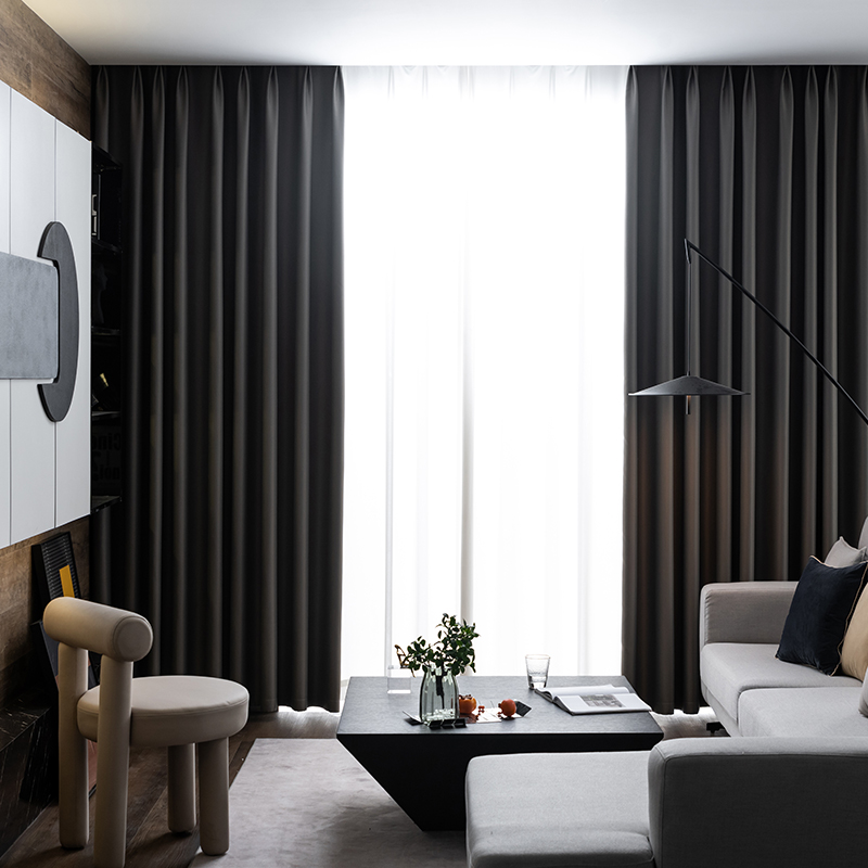 卧室客厅纯色窗帘布避光遮阳 2021年新款 窗帘遮光现代简约北欧风格