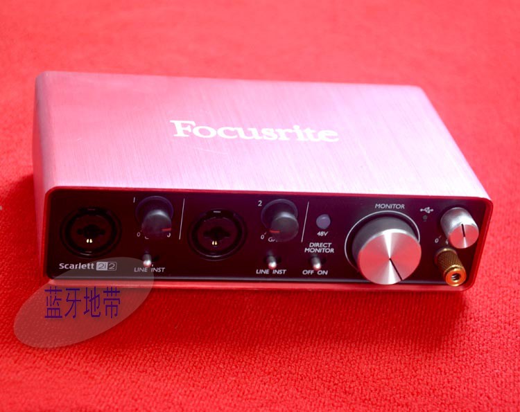 福克斯特Focusrite 2i2专业外置USB音频接口 可接刀 录音棚声卡