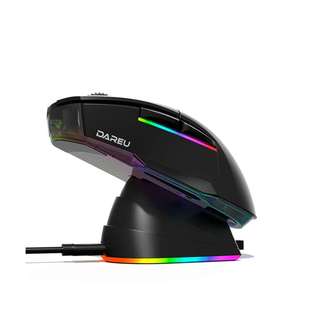 达尔优A955三模无线鼠标蓝牙有线电竞游戏办公RGB灯光带充电底座