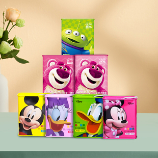 水果味喜糖送礼Disney草莓熊儿童零食 迪士尼果汁软糖果礼盒铁罐装