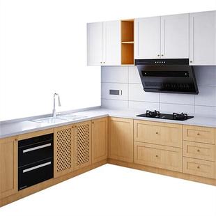 石英石整体橱柜定做定制厨房家用一体大理石厨柜整体橱柜成品定制