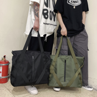 手提包学生书包简约单肩包男 大容量休闲男士 日系手提袋购物袋韩版