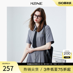 KBNE连衣裙女学院风衬衫 爆款 新款 今年流行漂亮连身裙 裙子2024夏季