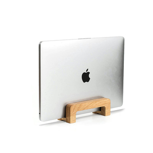 收纳桌面上平板电脑支撑托架子木制质放置macbook磁吸侧直立置物架 实木笔记本支架竖立式