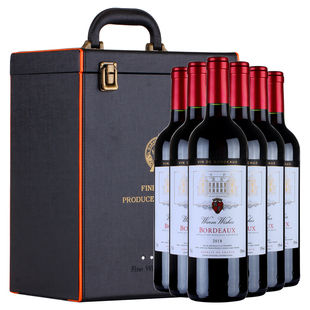 原瓶原装 沃维仕 六支礼盒装 波尔多AOC级进口干红葡萄酒 法国红酒